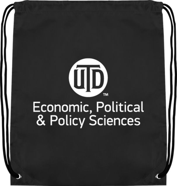 UT Dallas Drawstring Backpack UTD - Economic Political & Policy Sciences Stacked - ONLINE ONLY