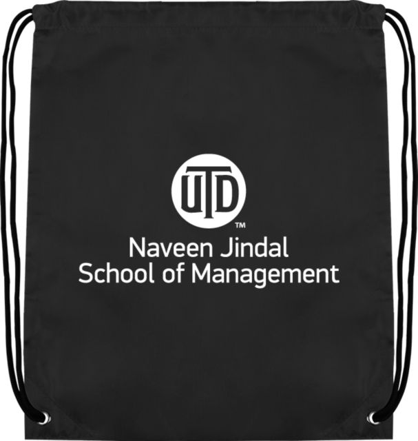 UT Dallas Drawstring Backpack UTD - Naveen Jindal School of Management Stacked - ONLINE ONLY