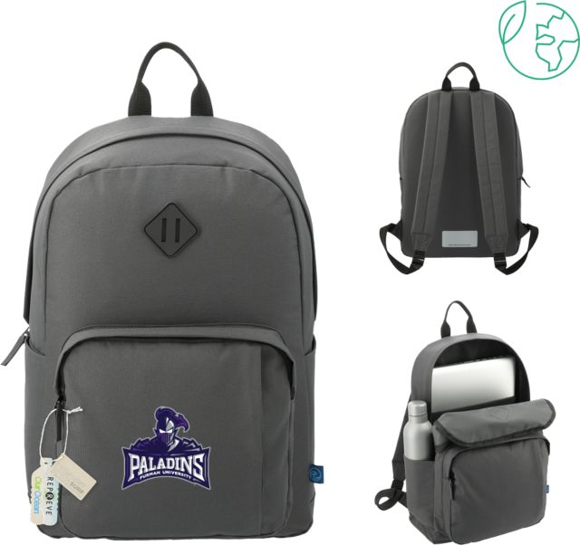 Furman Repreve Ocean Everyday Computer Backpack Furman Paladins Mascot Mark - ONLINE ONLY