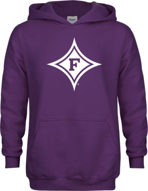 Furman Youth Fleece Hoodie Diamond F - Primary Athletic Marks - ONLINE ONLY