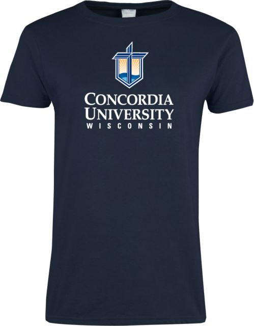 Concordia WI Ladies T Shirt CUW Mark Stacked Centered - ONLINE ONLY