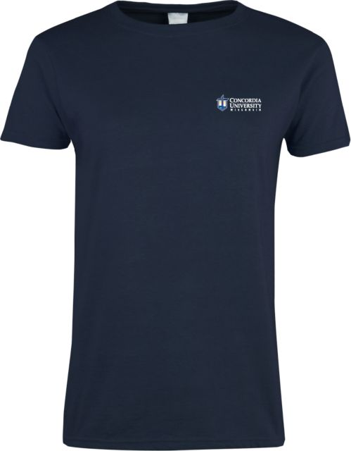 Concordia WI Ladies T Shirt CUW Mark Stacked Flush Left - ONLINE ONLY