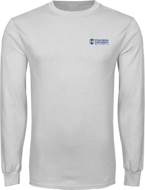 Concordia WI Long Sleeve T Shirt CUW Mark Stacked Flush Left - ONLINE ONLY