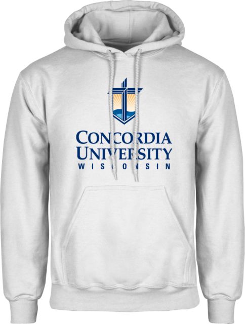 Concordia WI Fleece Hoodie CUW Mark Stacked Centered - ONLINE ONLY