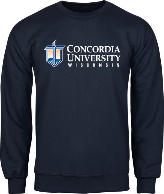 Concordia WI Fleece Crew CUW Mark Stacked Flush Left - ONLINE ONLY