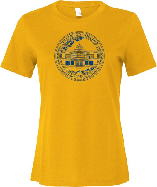 Fullerton College Bella + Canvas Womens Relaxed Cotton T Shirt FC Seal - ONLINE ONLY