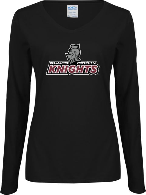Bellarmine Ladies Long Sleeve V Neck Tee Official Logo - ONLINE ONLY