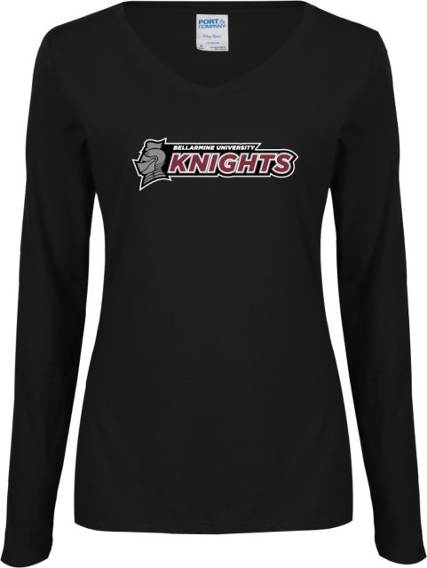 Bellarmine Ladies Long Sleeve V Neck Tee Official Logo Flat - ONLINE ONLY