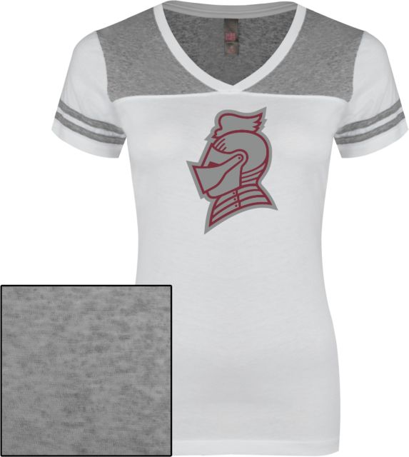 Bellarmine Ladies Juniors Varsity V Neck Tee Knight Head - ONLINE ONLY