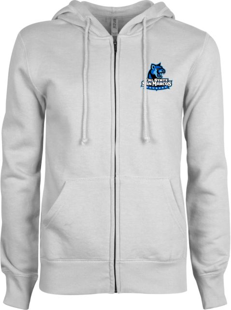 Cal State San Marcos ENZA Womens Fleece Full Zip Hoodie Primary Logo - ONLINE ONLY