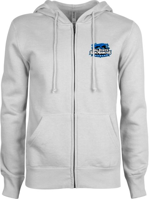 Cal State San Marcos ENZA Womens Fleece Full Zip Hoodie Secondary Logo - ONLINE ONLY