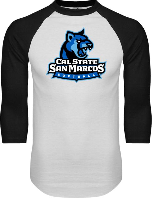 Cal State San Marcos Raglan Baseball T-Shirt Softball - ONLINE ONLY