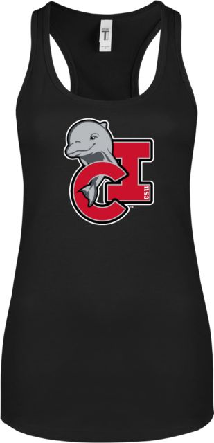 Channel Islands Next Level Womens Racerback Tank  CSU Channel Islands Primary Mark with Dolphin - ONLINE ONLY