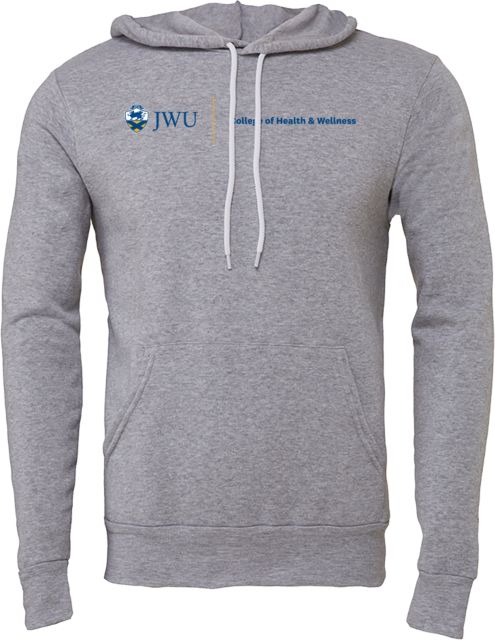 Johnson & Wales Bella + Canvas Fleece Hood JWU College of Health and Wellness - ONLINE ONLY