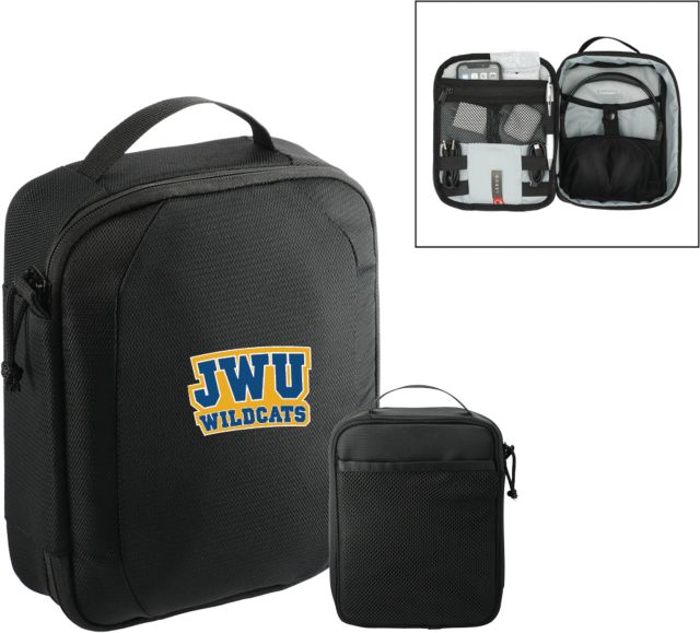 Johnson & Wales RPET Headphone and Tech Case JWU Wildcats Flat with Cat Head - ONLINE ONLY