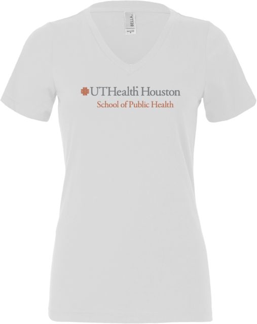 UTHealth Bella + Canvas Womens V Neck Cotton T Shirt UTHealth Houston School of Public Health - ONLINE ONLY