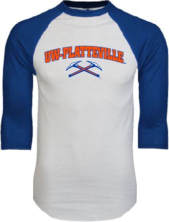 Wisconsin Platteville Raglan Baseball T Shirt Arched UW-Platteville - ONLINE ONLY