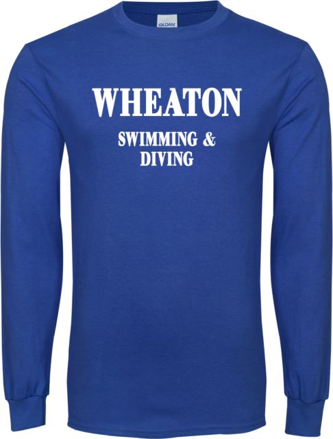 Wheaton College MA Long Sleeve T Shirt Swimming and Diving - ONLINE ONLY