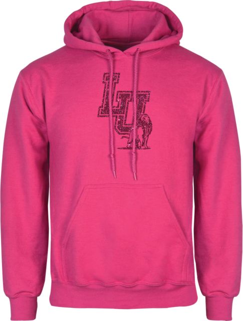 Langston Fuchsia Fleece Hoodie LU Lion Mark Glitter - ONLINE ONLY