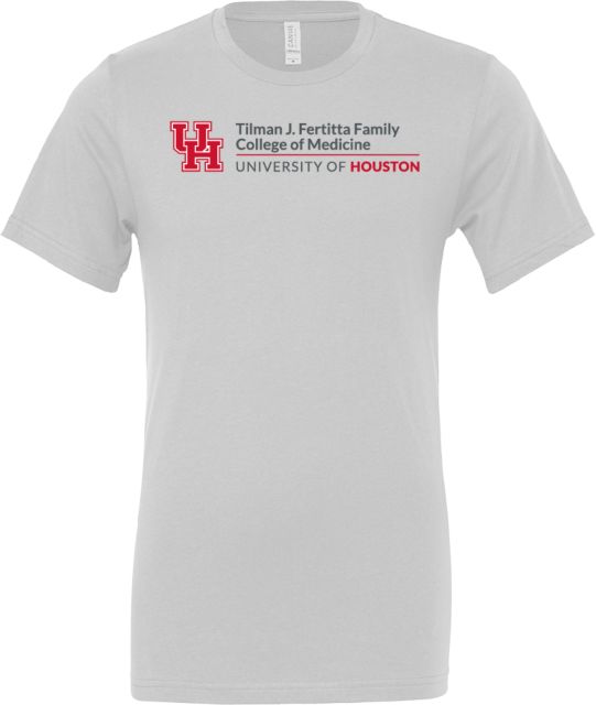Univ of Houston Bella + Canvas Jersey Cotton T Shirt Tillman J Fertitta Family College of Medicine Horizontal - ONLINE ONLY