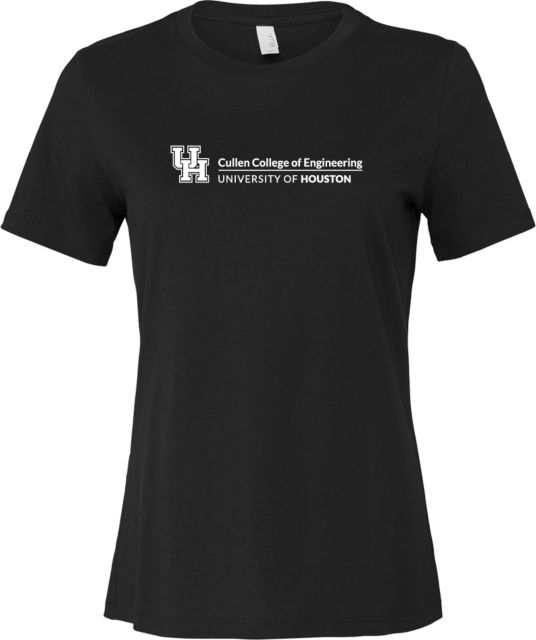 Univ of Houston Bella + Canvas Womens Relaxed Cotton T Shirt Cullen College of Engineering Horizontal - ONLINE ONLY