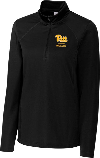 Pittsburgh C&B Womens Clique Ice Pique Half Zip Pitt Johnstown Biology - ONLINE ONLY