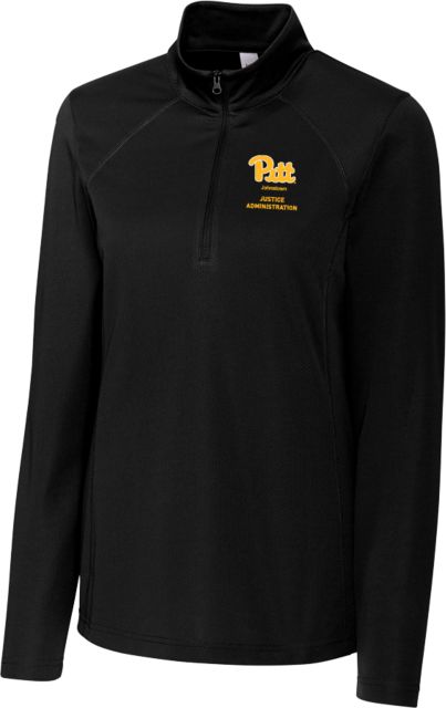 Pittsburgh C&B Womens Clique Ice Pique Half Zip Pitt Johnstown Justice Administration - ONLINE ONLY