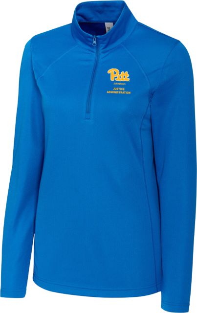 Pittsburgh C&B Womens Clique Ice Pique Half Zip Pitt Johnstown Justice Administration - ONLINE ONLY