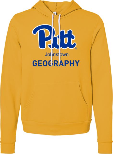 Pittsburgh Bella + Canvas Fleece Hood Pitt Johnstown Geography - ONLINE ONLY