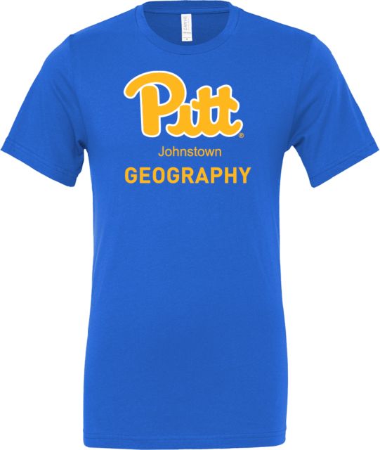 Pittsburgh Bella + Canvas Jersey Cotton T Shirt Pitt Johnstown Geography - ONLINE ONLY