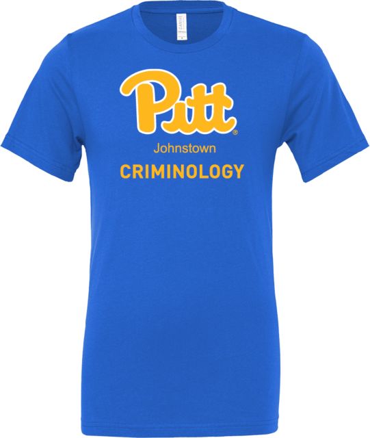 Pittsburgh Bella + Canvas Jersey Cotton T Shirt Pitt Johnstown Criminology - ONLINE ONLY