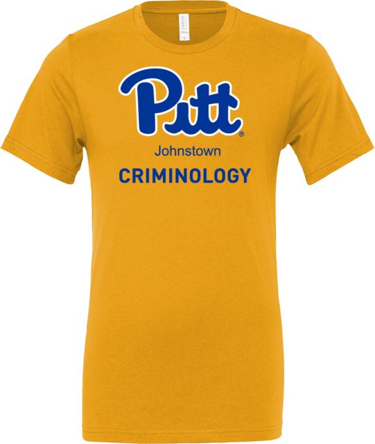 Pittsburgh Bella + Canvas Jersey Cotton T Shirt Pitt Johnstown Criminology - ONLINE ONLY