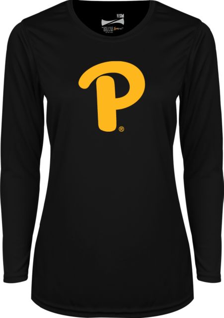 Pittsburgh Womens Performance Long Sleeve Shirt Script P - ONLINE ONLY