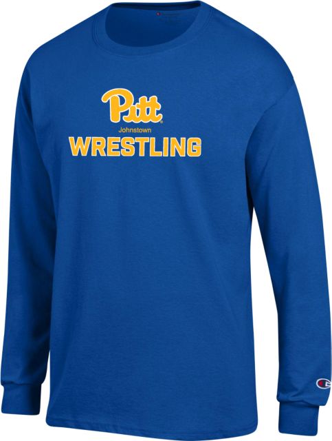 Pittsburgh Champion Long Sleeve T Shirt Pitt Johnstown Wrestling - ONLINE ONLY