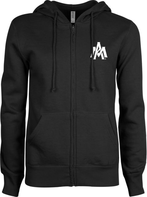 Arkansas Monticello ENZA Womens Fleece Full Zip Hoodie Primary Mark - ONLINE ONLY