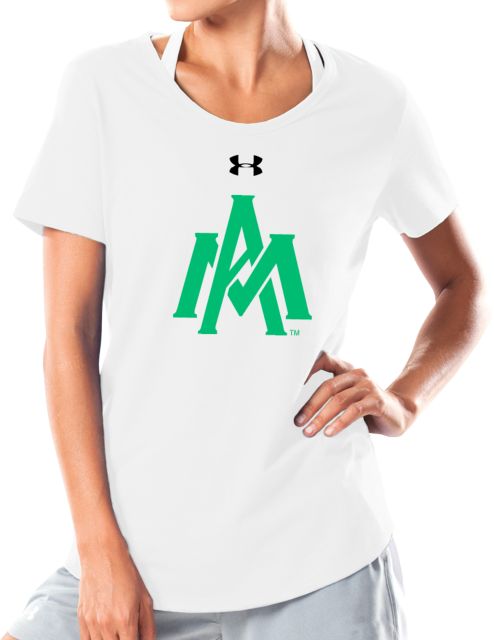 Arkansas Monticello Under Armour Womens Charged Cotton Tee Primary Mark - ONLINE ONLY