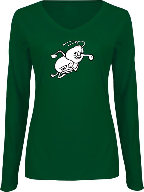 Arkansas Monticello Womens Long Sleeve V Neck Tee  Mascot - ONLINE ONLY
