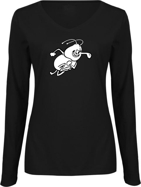 Arkansas Monticello Womens Long Sleeve V Neck Tee  Mascot - ONLINE ONLY