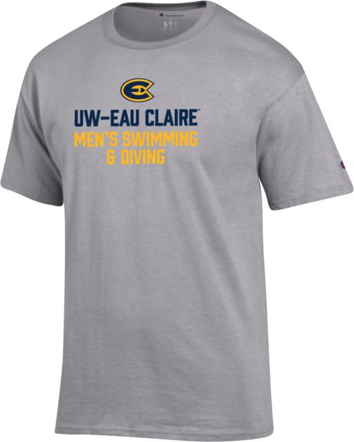 Eau Claire Champion T Shirt UW Eau Claire Mens Swimming and Diving - ONLINE ONLY