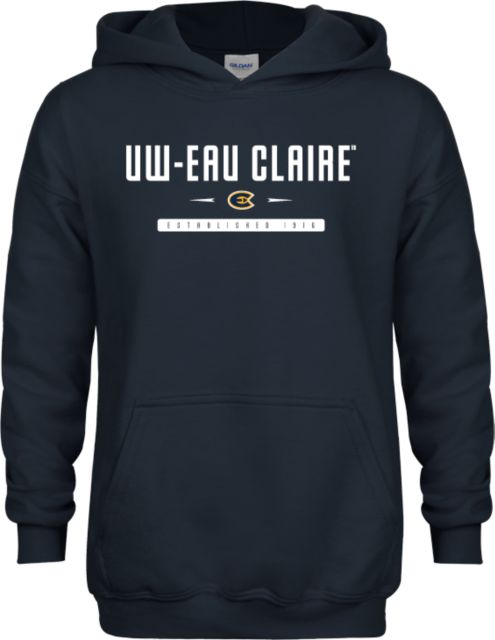 Eau Claire Youth Fleece Hoodie UW Eau Claire Established 1916 - ONLINE ONLY