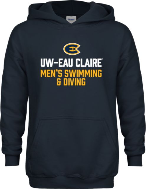 Eau Claire Youth Fleece Hoodie UW Eau Claire Mens Swimming and Diving - ONLINE ONLY