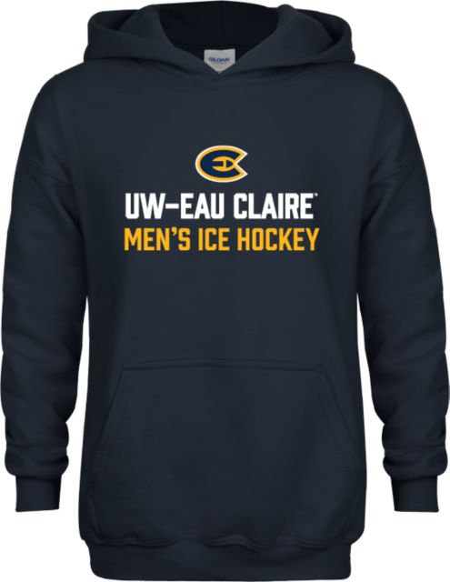 Eau Claire Youth Fleece Hoodie UW Eau Claire Ice Mens Hockey - ONLINE ONLY