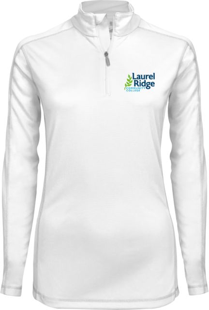 Laurel Ridge Womens Syntrel Interlock 1/4 Zip Wordmark Stacked - ONLINE ONLY