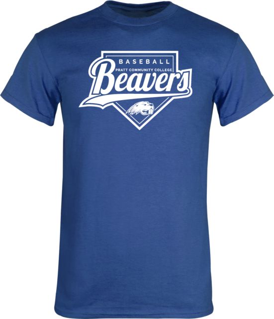 Pratt CC T Shirt Beavers Baseball Script w/ Plate - ONLINE ONLY