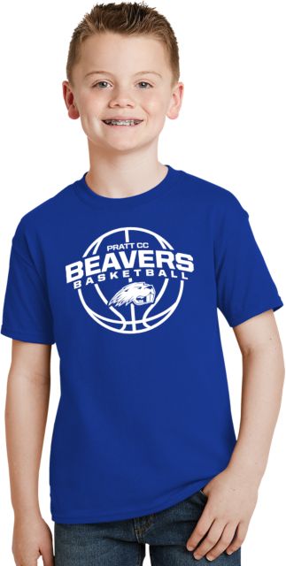 Pratt CC Youth T Shirt Arched Pratt CC Beavers w/ Ball - ONLINE ONLY