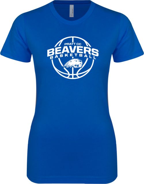Pratt CC Next Level Ladies SoftStyle Junior Fitted Tee Arched Pratt CC Beavers w/ Ball - ONLINE ONLY
