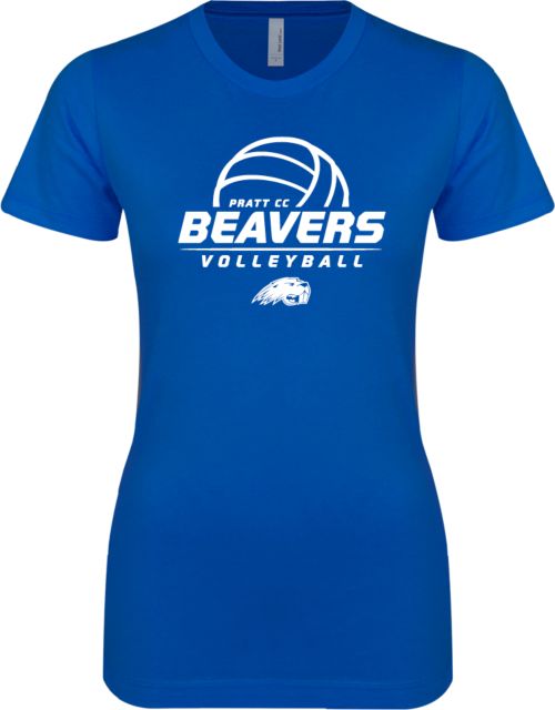 Pratt CC Next Level Ladies SoftStyle Junior Fitted Tee Pratt CC Beavers Volleyball Stacked - ONLINE ONLY
