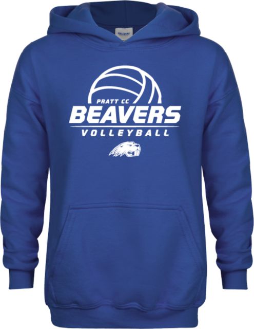 Pratt CC Youth Fleece Hoodie Pratt CC Beavers Volleyball Stacked - ONLINE ONLY