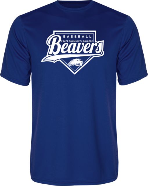 Pratt CC Performance Tee Beavers Baseball Script w/ Plate - ONLINE ONLY