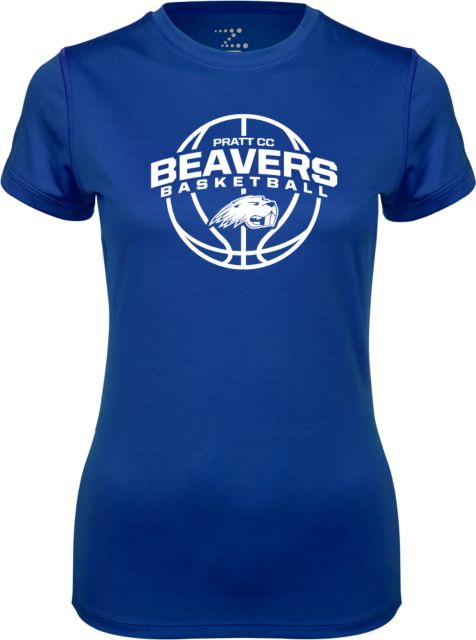 Pratt CC Ladies Syntrel Performance Tee Arched Pratt CC Beavers w/ Ball - ONLINE ONLY
